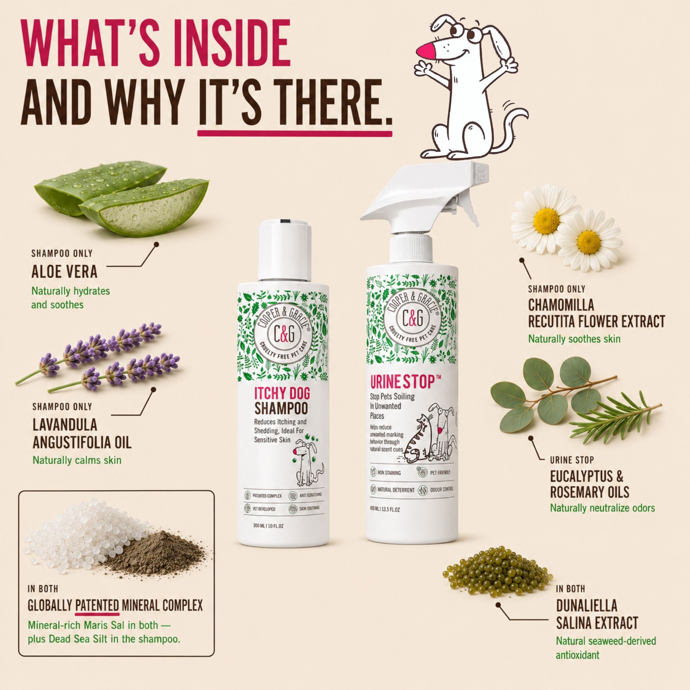 Urine Stop and Itchy Dog Shampoo Combo Bundle