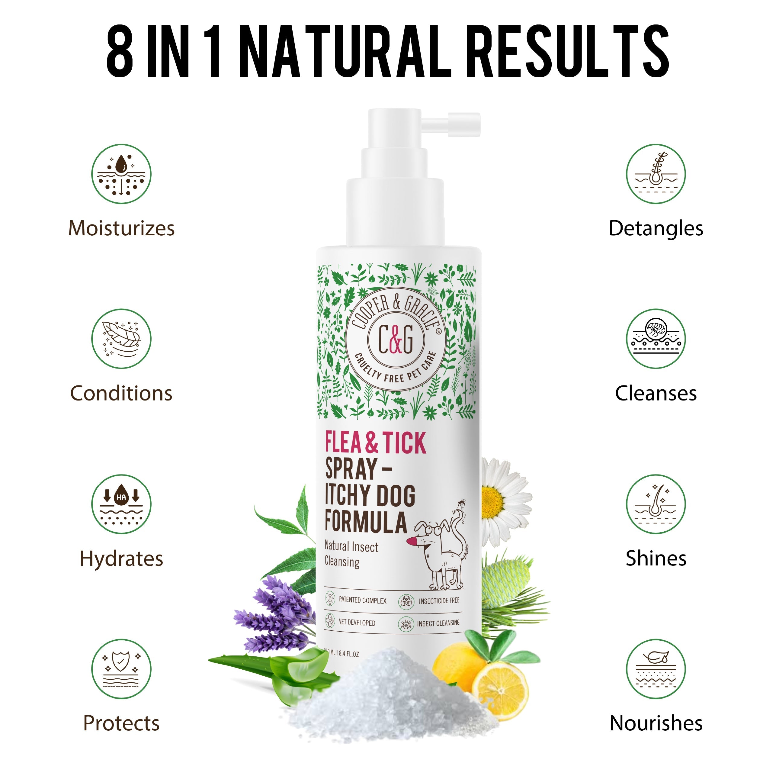 Dead Sea Itchy Dog Flea & Tick Shampoo – 300ml | Insecticide-Free, Vet-Developed Relief US