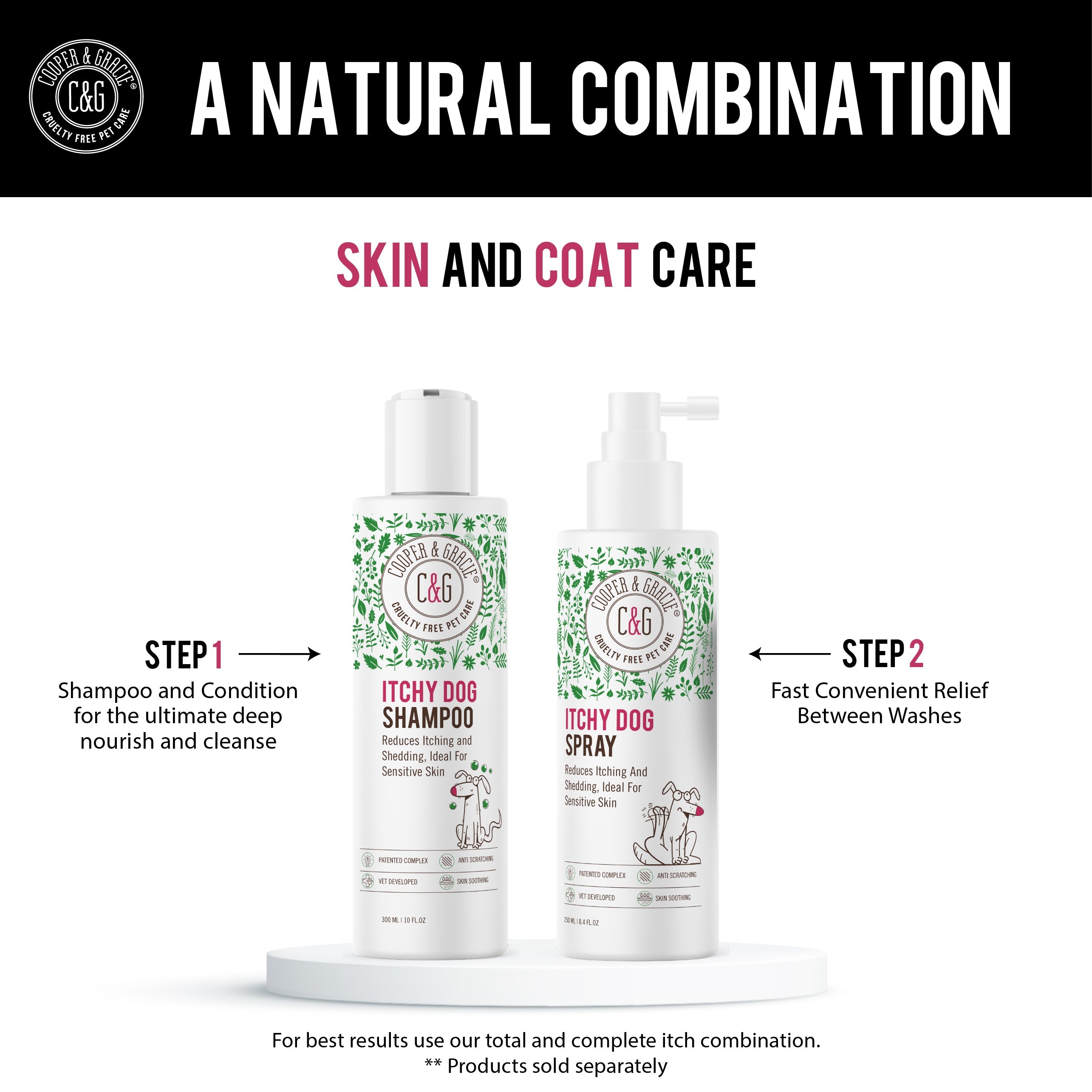 Dead Sea Itchy Dog Shampoo – 300ml | Anti-Itch, Antibacterial & Antifungal US