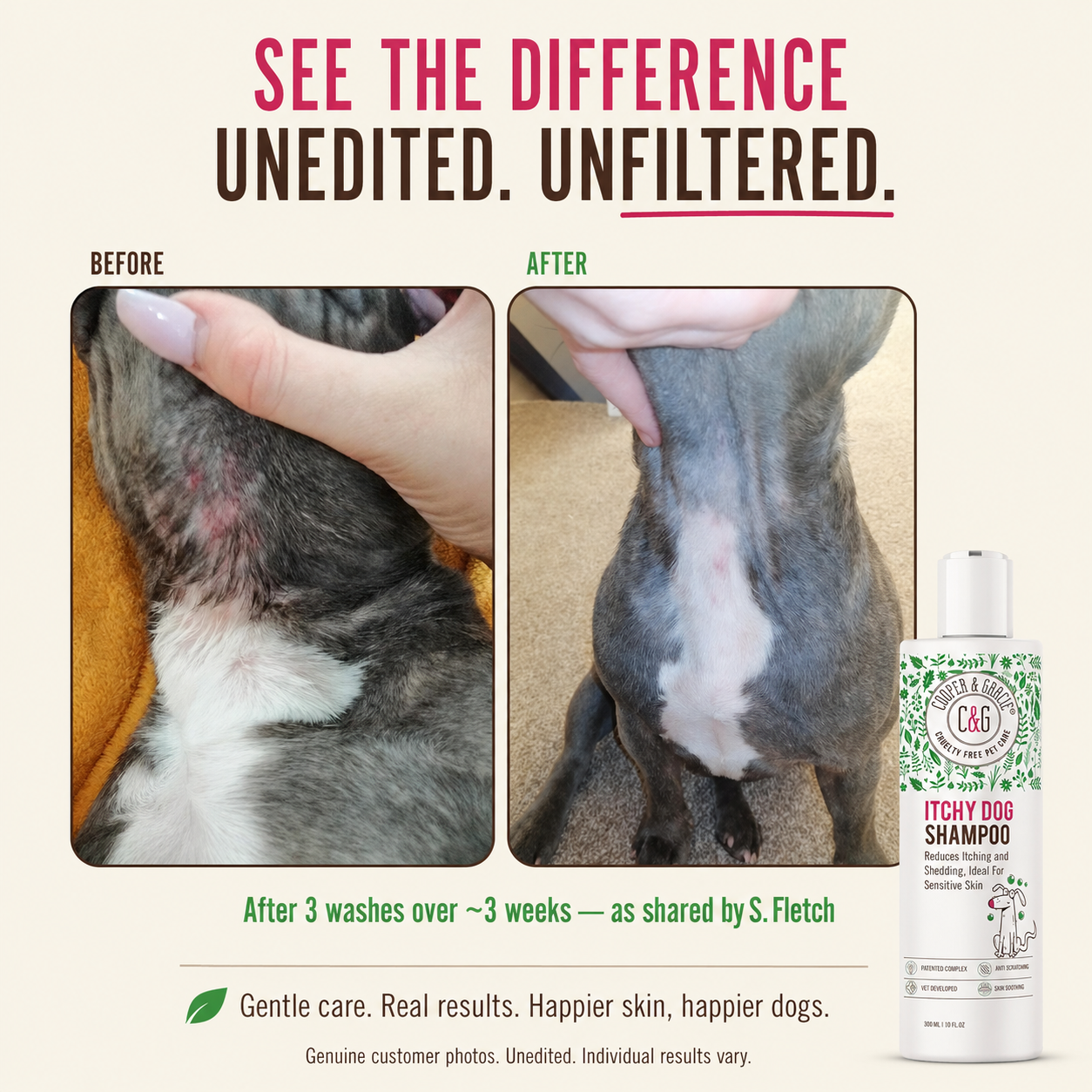 Dead Sea Itchy Dog Shampoo – 300ml | Soothes Irritation & Supports Skin Hygiene