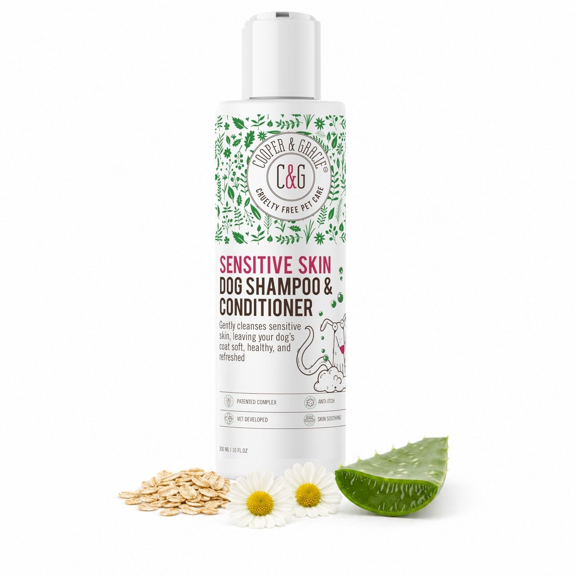 Cooper and Gracie Sensitive Skin Dog Shampoo and Conditioner in One