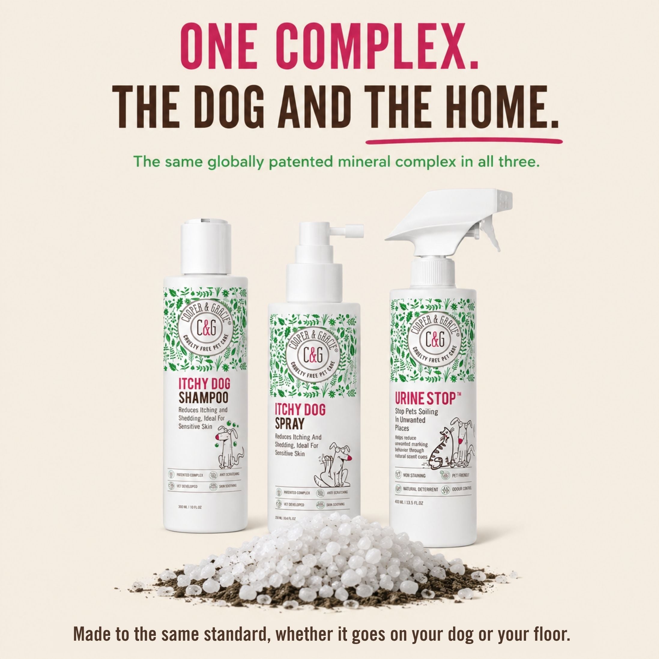 Urine Stop - Itchy Dog Shampoo - Itchy Dog Spray Value Bundle