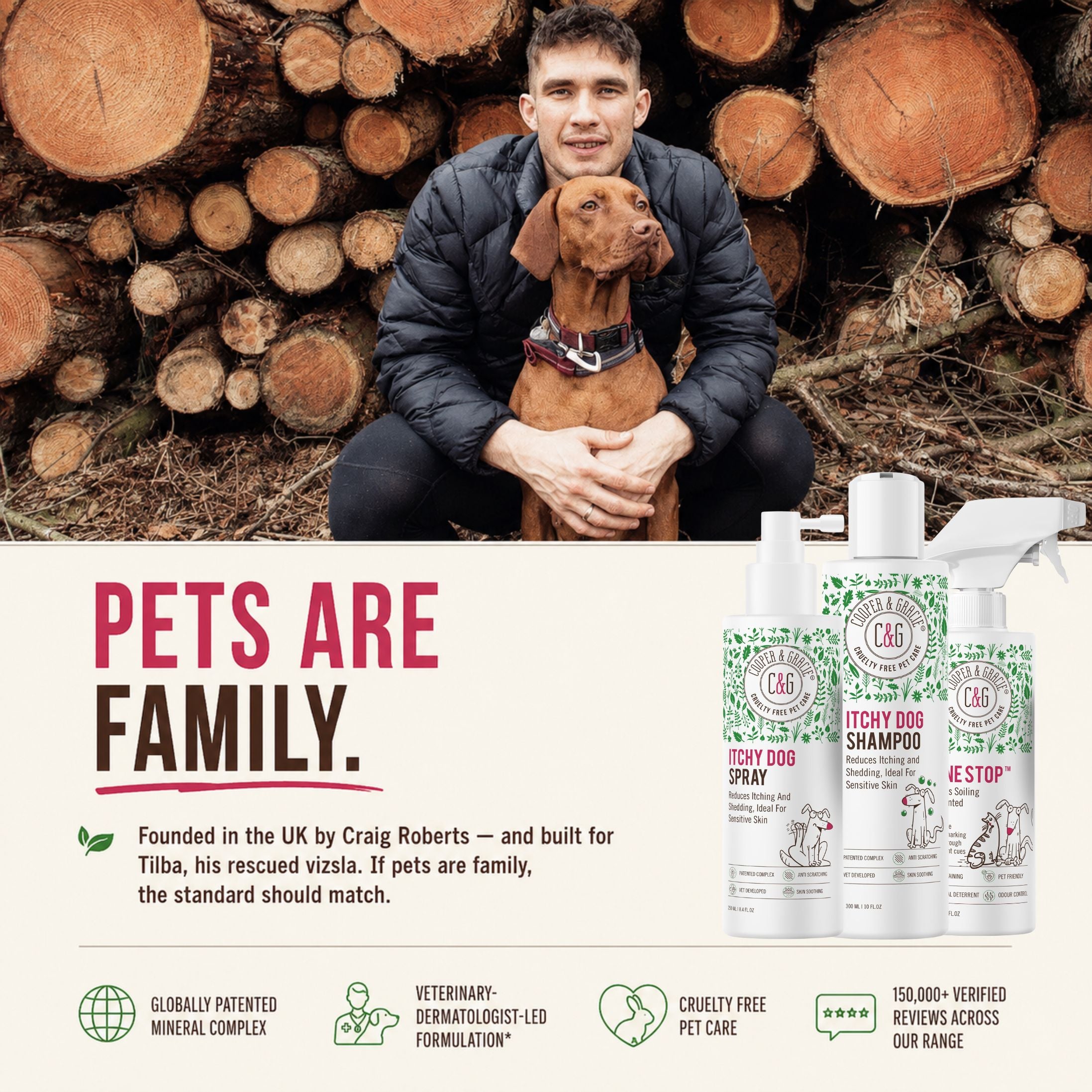 Urine Stop - Itchy Dog Shampoo - Itchy Dog Spray Value Bundle